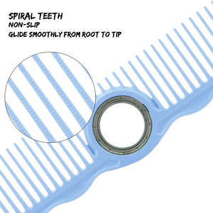 Peigne à doigts double taille pour barbier avec technique de coiffage, petit et grand anneau, dents denses et larges, brosse de coupe de cheveux pour barbiers et stylistes - Product Image 3