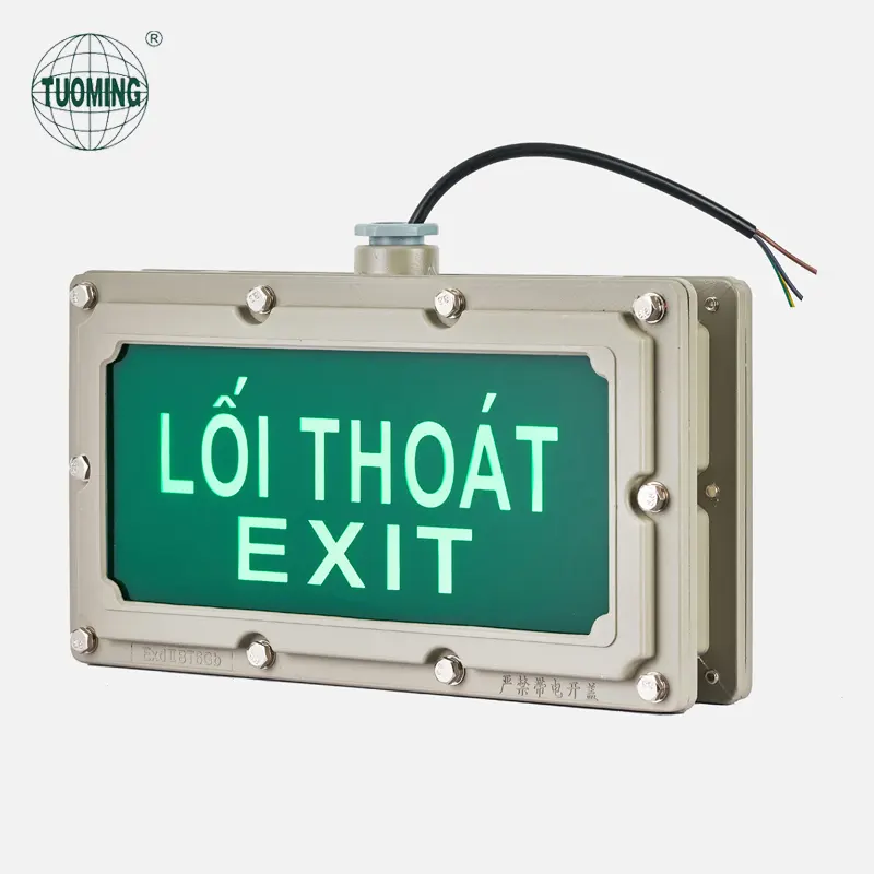 OEM factory 3w IP54 high lumenexplosion-proof double-sided fire safety exit sign led luminaire emergency lamp