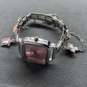 Orologio <span class=keywords><strong>da</strong></span> Polso Modulare con Charm Italiani per <span class=keywords><strong>Donna</strong></span>, in Acciaio Inossidabile, con Ciondoli Fai-<span class=keywords><strong>da</strong></span>-te, Accessorio <span class=keywords><strong>Regalo</strong></span> - Product Image 5