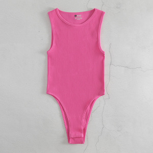 Bodysuits Moldeadores Transpirables Slim 'n Lift para Mujer, Cuello Halter, Sin Mangas, Espalda Cruzada, Tejido Acanalado de Spandex/Nylon, Control Medio - Product Image 5