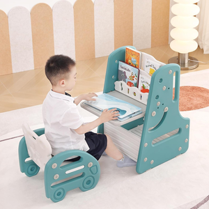 OEM ODM Multifunktionale Kinder-Malstaffelei Baby-Zeichentisch-Stuhl-Set mit Tafel und Whiteboard Stuhl Schreibtisch Spielzeug-Aufbewahrung - Product Image 4