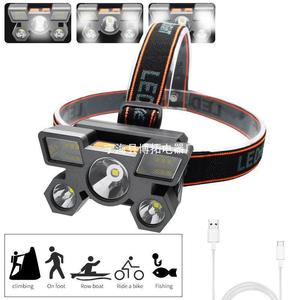 Lampe frontale LED 5LED rechargeable en alliage d'aluminium, lumière blanche pour le camping et la pêche - Product Image 2