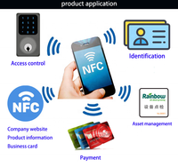 Desain Kustom Pvc Nirkontak Chip Pintar Kartu Hitam Kontrol Akses Nfc Rfid Kartu Bisnis