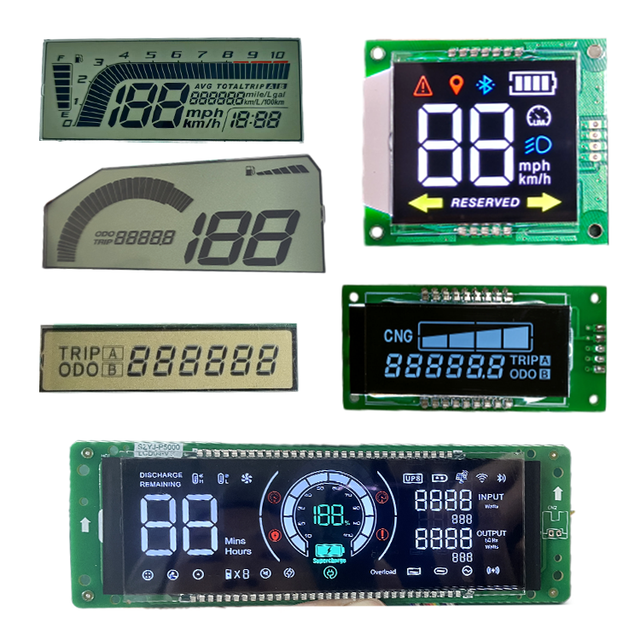 High Contrast Wide Viewing Angle Custom Segment Speedometer Display Lcd For Yamaha Fz Pulsar Dio Honda