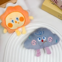 Porte-clés en peluche promotionnels Nuages Étoiles Soleil Lune, série ciel étoilé de dessin animé, vente en gros, jouets pour enfants