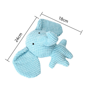 Juguete para masticar para perros Blue Elephant, juguete de peluche de 24 cm con sonido para cachorros, para interiores - Product Image 1
