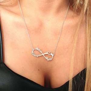 Collana fatigna di alta qualità in acciaio inossidabile collana da donna placcata oro alla moda con nome personalizzato <span class=keywords><strong>gioielli</strong></span> speciali a catena - Product Image 2