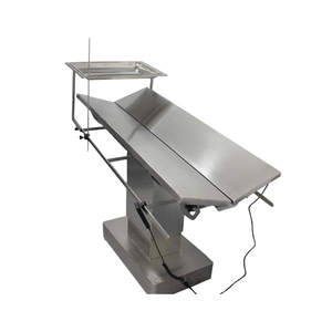 Tavolo operatorio in acciaio inox per animali, lettino chirurgico per clinica veterinaria, tavolo diagnostico e terapeutico elettrico silenzioso con sollevamento elettrico. - Product Image 4
