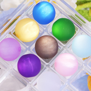 Hand Feel Frosted 12mm 16mm Acrylic/Resin Cat's Eye <strong>Beads</strong> DIY Beaded Pen Bracelet Mobile Phone Chain Keychain Chain Accessories - Product Image 1
