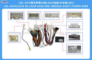 Android <span class=keywords><strong>2</strong></span> Din araba radyo multimedya oynatıcı evrensel aksesuarları tel adaptörü bağlayıcı fiş kablosu için LEXUS 05 LS430 HIGH END - Product Image 2
