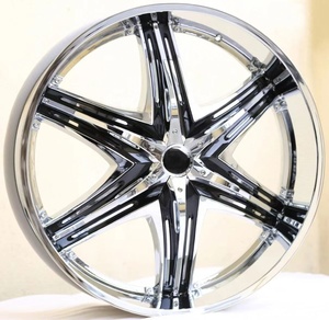 Rines Personalizados de 20, 22, 24 y 26 Pulgadas, de Aluminio 6061-T6, Diseño Cóncavo, Cromados, Forjados en Dos Piezas, para Cadillac, <span class=keywords><strong>Hummer</strong></span>, Chrysler, Lamborghini - Product Image 1