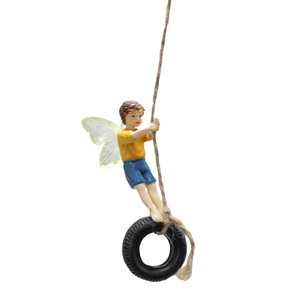OEM ODM Décorations de scène créatives pour <span class=keywords><strong>jardin</strong></span> féerique miniature, en forme de pneu et d'ange, sculptées et polies - Product Image 5