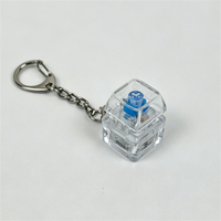 Wholesale Promotion Gift Custom Printing Stress Relief Light Colorful Keyboard Button Fidget Keycap Toy With Keychain