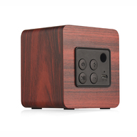 Mini Altavoz de Bambú, Altavoz Inalámbrico Cuadrado Recargable, Altavoz Bluetooth, Compatible con Teléfonos Inteligentes, Altavoz Estéreo