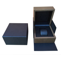 Boîte à montre en bois personnalisée en gros d'usine avec logo, doublure en cuir, pour homme et femme, emballage cadeau, étui à montre vintage