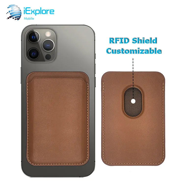 iPhone magnet wallet case RFID Customizable PU leather pocket case with strong magnet for iPhone 12/12PRO/13/13PROMAX