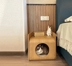 Casa para gatos moderna personalizable multicapa hecha de madera sostenible Muebles para mascotas de moda Jaulas ecológicas para amigos peludos - Product Image 5
