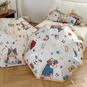 <span class=keywords><strong>Parapluie</strong></span> pliant automatique OEM personnalisé avec <span class=keywords><strong>motif</strong></span> <span class=keywords><strong>chien</strong></span>, imprimé soleil, mignon dessin animé, pour voyage, vente en gros - Product Image 6