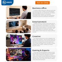 PC Todo en Uno Q-Series de 23.8 Pulgadas con Intel Core I3/i5/i7/i9 Opcional, con Windows Silver para Uso en el Hogar/Oficina