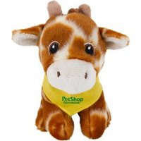 Jouets en peluche d'aigle promotionnels avec des peluches douces de bandana vert pour la promotion de marque