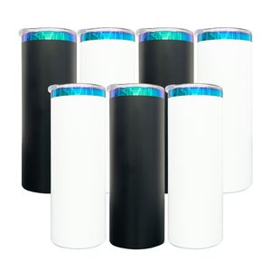 Vacuum Insulated Laser Engrave <b>Mirror</b> Green Underneath 20oz Straight Tumbler with Lid and Straw - Product Image 1