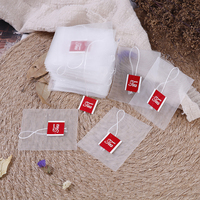 Sachets de thé thermoscellables avec ficelle 7x6cm en maille de nylon transparente de qualité alimentaire, filtre sachet personnalisable, sachets de thé vides