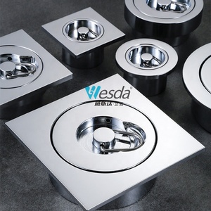 WESDA Égouttoir de baignoire Drainage Anti-cheveux Fishbowl <span class=keywords><strong>Bouchon</strong></span> de vidange de sol Laiton Chrome Piscine Drain Plancher - Product Image 3