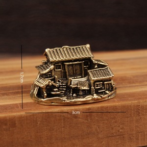 Miniatures décoratives en laiton de maison et de château pour la maison et le bureau, idéales pour la présentation sur table, cadeaux et souvenirs - Product Image 3