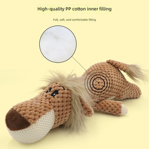 Juguete de Peluche para Perro con Sonido, Diseño de León, Lobo, Elefante, Forma de Animal, Juguete Interactivo para Masticar, Venta al Por Mayor - Product Image 5