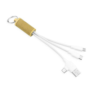 2025 nuove idee eco-friendly tubi di carta 5V/2A portachiavi 3 1 USB cavo da uomo <span class=keywords><strong>donna</strong></span> eco-friendly promozionale USB Gadget - Product Image 3