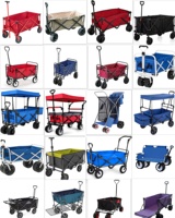 Chariot pliant pliable à logo robuste Chariot utilitaire extérieur pliable Chariot de camping avec auvent