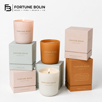 Bougie parfumée vintage avec logo personnalisé, étiquette privée, pot en céramique mat, bougies en cire de soja naturelle écologique