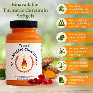 Cápsulas blandas de extracto de cúrcuma de alta calidad que promueven la salud del corazón y la salud cerebral - Product Image 2