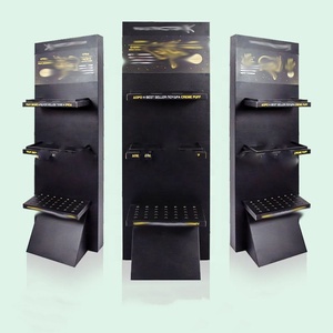 Rak Promosi Kosmetik Supermarket, Rak Display Karton Kustom untuk Kuas Makeup dengan Pengait - Product Image 1