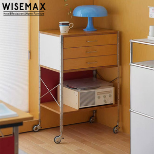 WISEMAX <strong>FURNITURE</strong> New Arrival Living Room <strong>Furniture</strong> Wooden Metal Frame Storage Sideboard with Drawers Moveable Cabinet <strong>for</strong> <strong>Home</strong> - Product Image 2