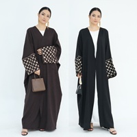 Nouvelle Abaya du Moyen-Orient Dubaï 2026 Robe pour femmes Broderie palestinienne Abaya ouverte Cardigan Robe longue musulmane Vêtements islamiques