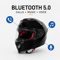Casque intelligent confortable avec clignotants arrière pour motards adultes (hommes et femmes) – Équipement connecté