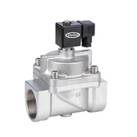 Darhor 2 voies 100bar 1/2 pouce 1 pouce acier inoxydable 304 Type de piston électrovanne d'eau haute pression joint PTFE 24VDC 220VAC