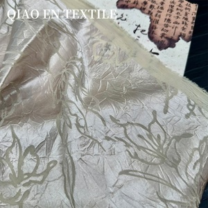 Nouveau Style chinois Style National Imitation soie Burnout Jacquard tissu robe Cheongsam chemise ensemble jupe matériel Satin imprimé - Product Image 2