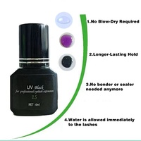 Colle d'extension de cils UV de niveau professionnel LED Adhésif liquide UV Logo personnalisé Maintien fort Réglage rapide rapide Haute viscosité