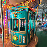 Manège de luxe de haute qualité pour enfants, 16 places, pour parcs d'attractions et de jeux, carrousel rotatif