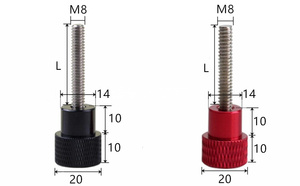OEM Aluminium CNC-Bearbeitung M3 M4 M5 M6 M8 Maßgefertigte Gerändelte Rändelschrauben Gerändelter Knopf Aluminium Handfest Anziehbare Schraube - Product Image 6