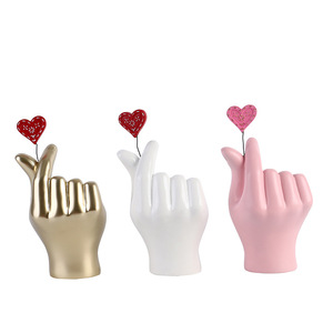 Trang trí nội thất hiện đại làm cho một trái tim cử chỉ bức tượng gửi trái tim tay trang trí Knick-knacks cho kệ sách nghiên cứu bàn trang trí - Product Image 5