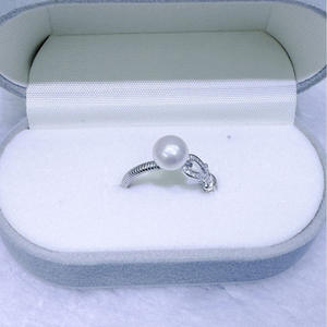 Anillo de Perlas de Agua Dulce Naturales de Alta Gama de 7-8 mm, Redondas, Impecables, Aurora, Plata de Ley S925, Venta al por Mayor - Product Image 2