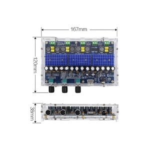 Amplificateur de puissance numérique BT 5.0 TPA3116D2 4 canaux 50Wx2+100Wx2, carte amplificateur stéréo double caisson de basses, amplificateur home <span class=keywords><strong>cinéma</strong></span> XH-A310 - Product Image 5