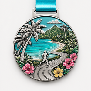 Personalized Marathon Medals with Ribbon Custom Metal Finisher Medals for Running Race Events Fun <b>Runs</b> Custom Marathon Medal - Product Image 1