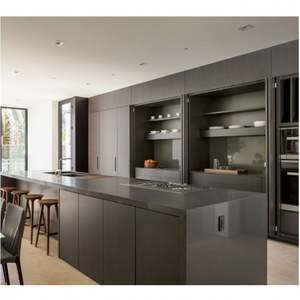 Gabinetes de Cocina de Madera Maciza con Diseño Moderno, Muebles de Cocina Multifuncionales de Calidad, Encimera Laminada, Accesorios para Grifo - Product Image 1