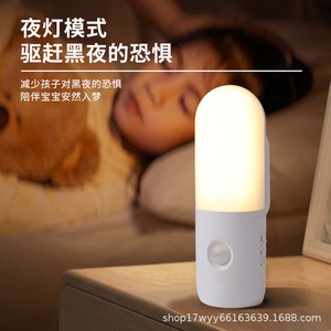 Cross Border Intelligent Human Body Sensor Night <b>Light</b> Cool White <b>Led</b> Ambient <b>Light</b> <b>For</b> <b>Home</b> Bedroom Camping <b>Rechargeable</b> - Product Image 3