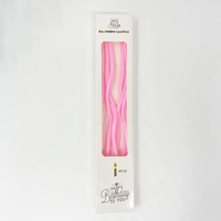 Bougie spirale dorée courbée couleur macaron la plus vendue pour gâteau d'anniversaire, idéale pour la décoration de gâteaux de fête prénatale et d'anniversaire