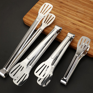 304 Stainless Steel Kitchen Tongs Thickened Three-Line <b>Clip</b> For Steak Bread Stir Fry Roast Meat Home Use - Product Image 4